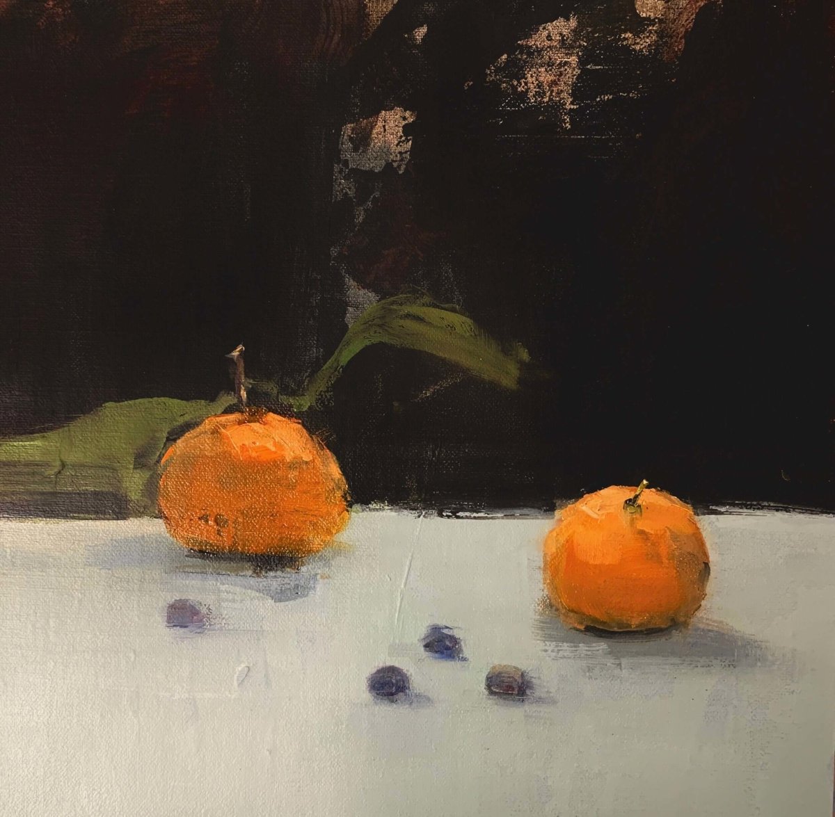 Mandarins and Blueberries II by Deborah Hill at LePrince Galleries